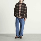 Foret Men's Cabin Fleece Jacket in Brown/Check
