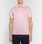 Ermenegildo Zegna - Slim-Fit Cotton-Piqué Polo-Shirt - Men - Pink