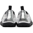 Lanvin Silver LNV1 Crinkled Metallic Leather Sneakers