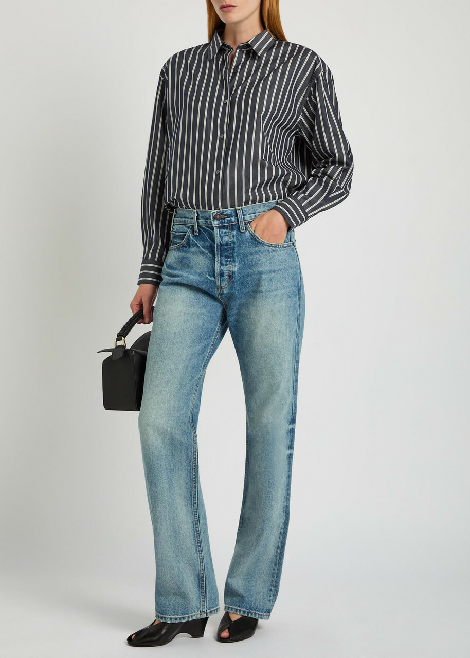 Nili Lotan Briana Straight-leg Jeans Light Blue