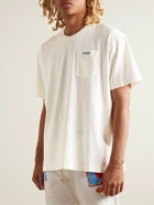 CHERRY LA - Tijuana Cowboy Stone-Washed Logo-Print Cotton-Jersey T-Shirt - Neutrals