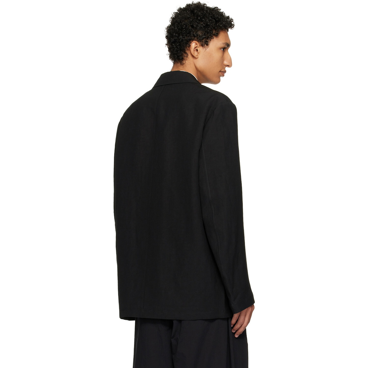 Studio Nicholson Black Denison Linen Blazer
