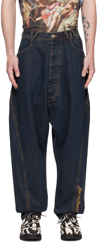 Photo: Vivienne Westwood Navy Twisted Seam Jeans
