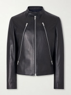 Maison Margiela - Zip-Detailed Leather Biker Jacket - Black