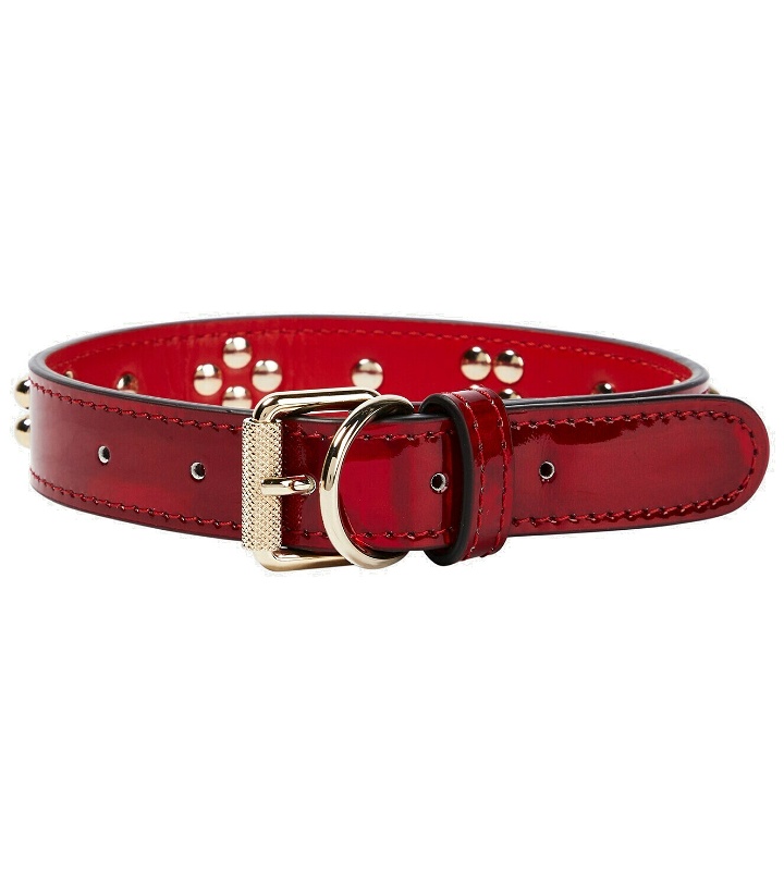Photo: Christian Louboutin - Loubicollar S embellished leather dog collar