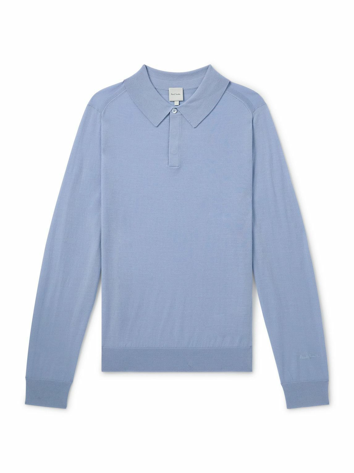 Paul Smith - Merino Wool Polo Shirt - Blue