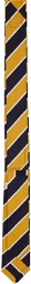Thom Browne Yellow & Navy Awning Stripe Classic Tie