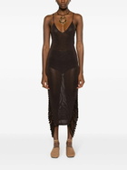 AISLING CAMPS Purple Stalactite Knit Dress