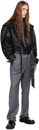 Situationist Black Zip Faux-Leather Jacket