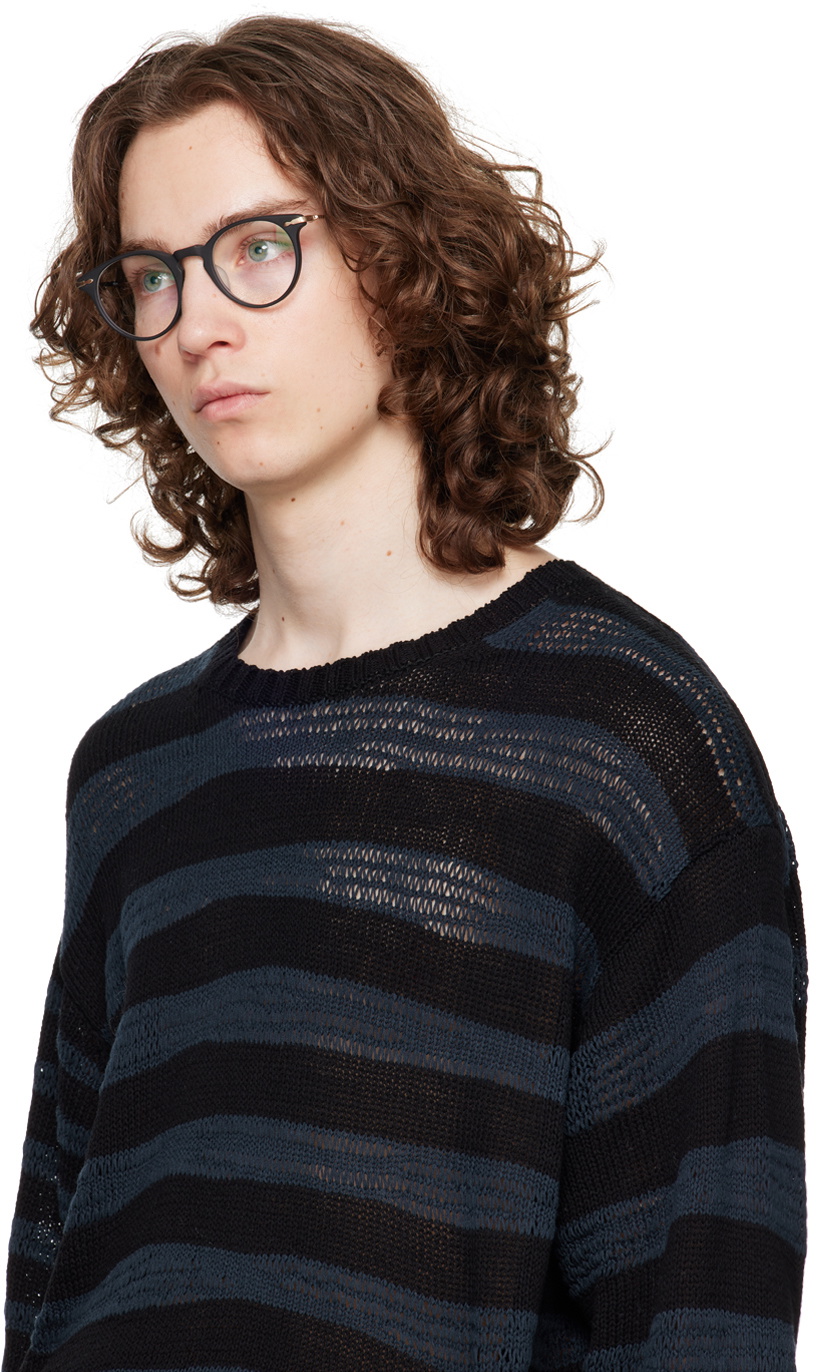 メガネ MATSUDA Matsuda - M2056 - BKS BS BLACK STRIPE  BRU Matsuda M2056 BKS-BS Glasses - US