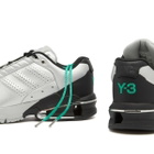 END. x Y-3 A3 Control Sneaker in Black/Metallic Silver/Court Green