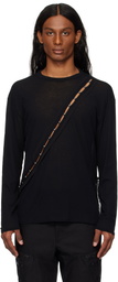 HYEIN SEO Black Beaded Long Sleeve Top