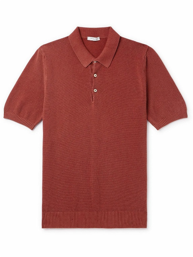 Photo: Boglioli - Cotton-Piqué Polo Shirt - Red