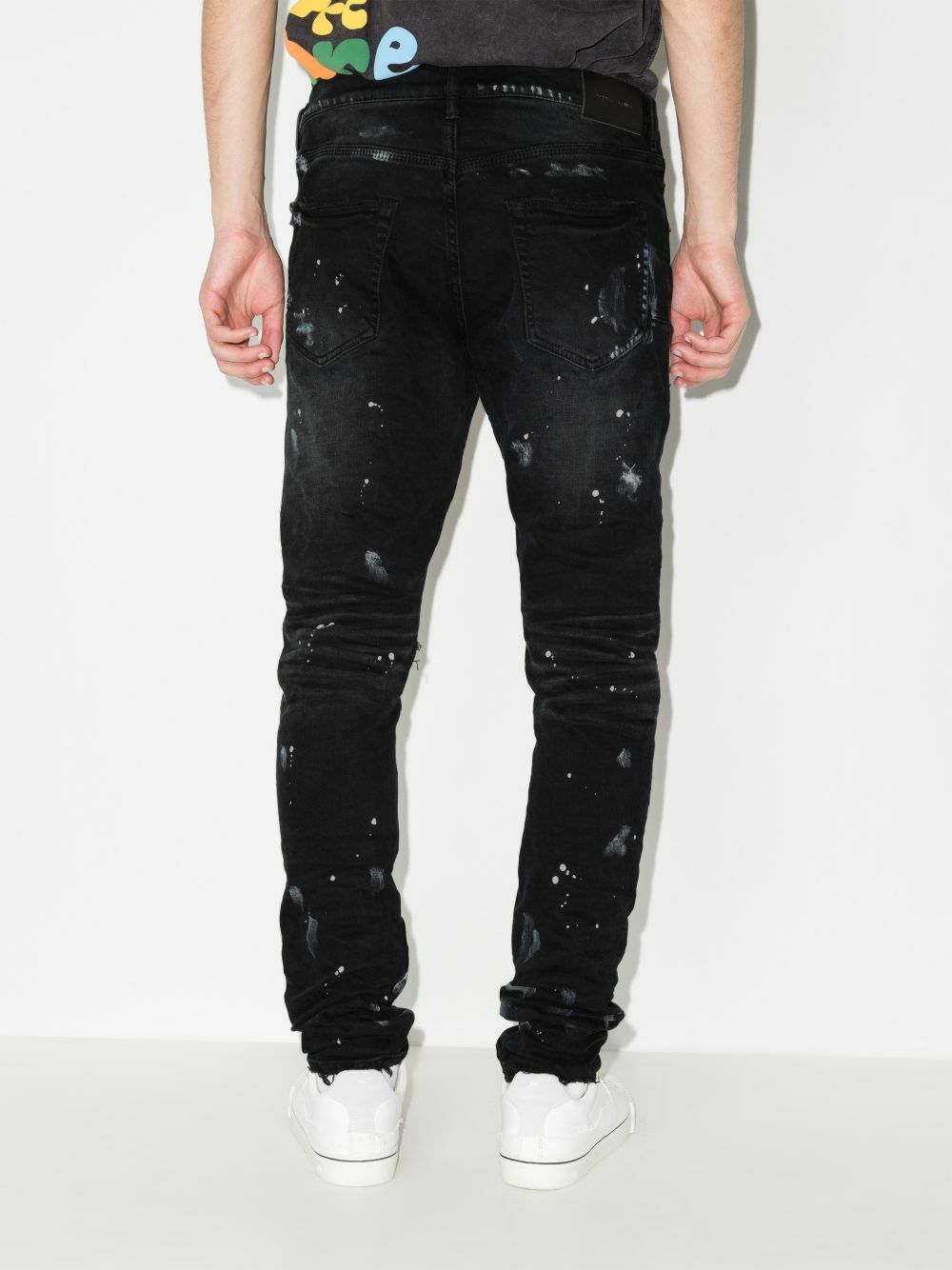 Purple Brand P001 Resin Knee Slit Skinny Jeans
