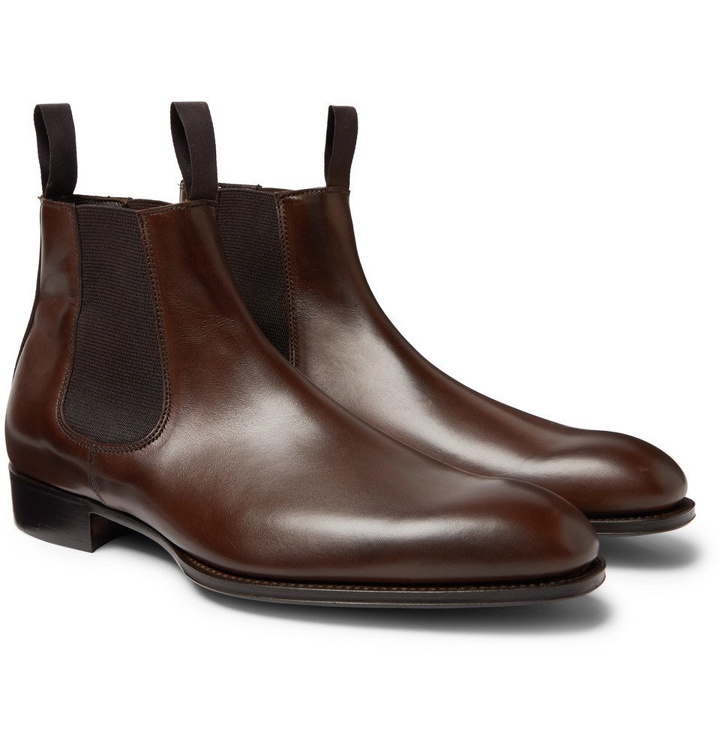 Photo: Kingsman - George Cleverley Leather Chelsea Boots - Brown