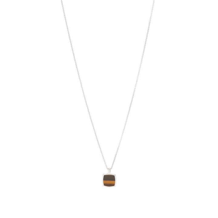 Photo: Tom Wood Men's Cushion Pendant Necklace in Tiger Eye