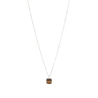 Tom Wood Men's Cushion Pendant Necklace in Tiger Eye