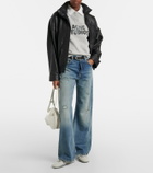 Acne Studios Layered logo cotton fleece vest