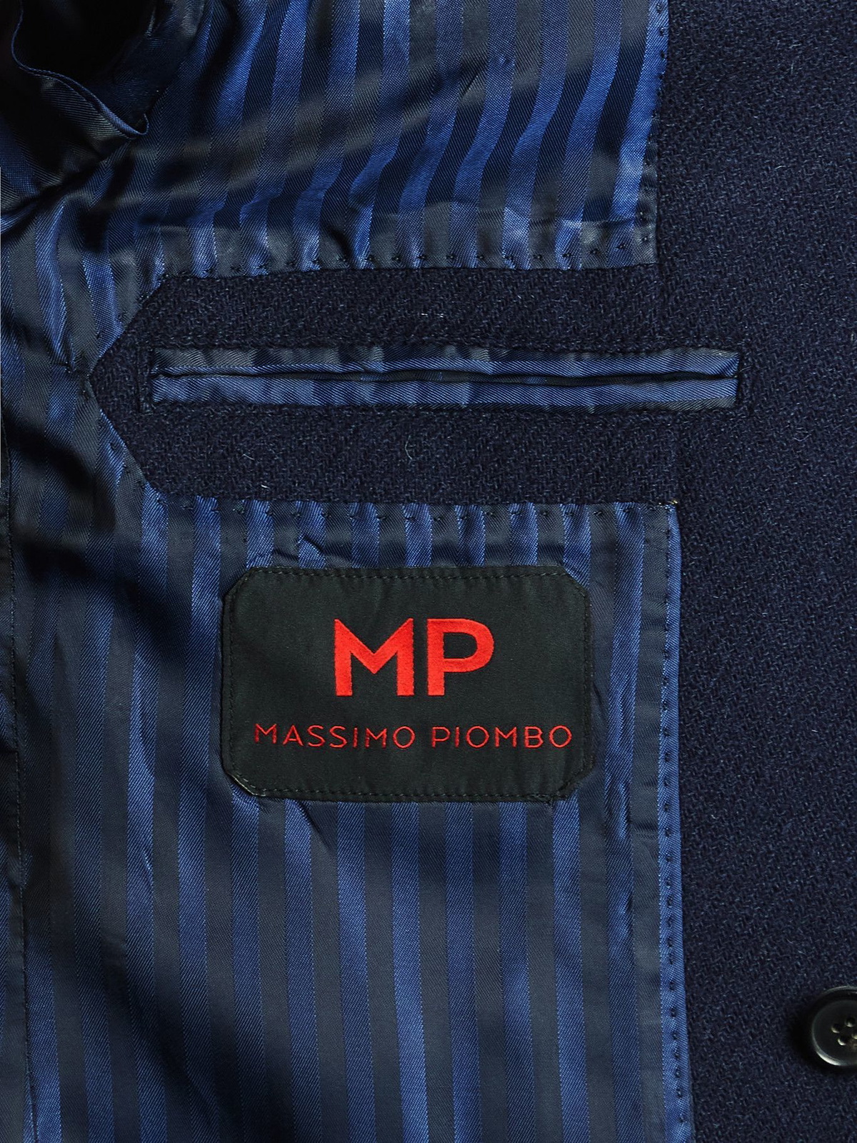 MP Massimo Piombo - Helmut Double-Breasted Virgin Wool Blazer - Blue