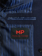 MP Massimo Piombo - Helmut Double-Breasted Virgin Wool Blazer - Blue