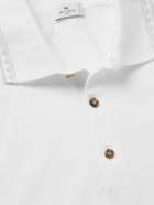 Etro - Logo-Embroidered Cotton-Piqué Polo Shirt - White