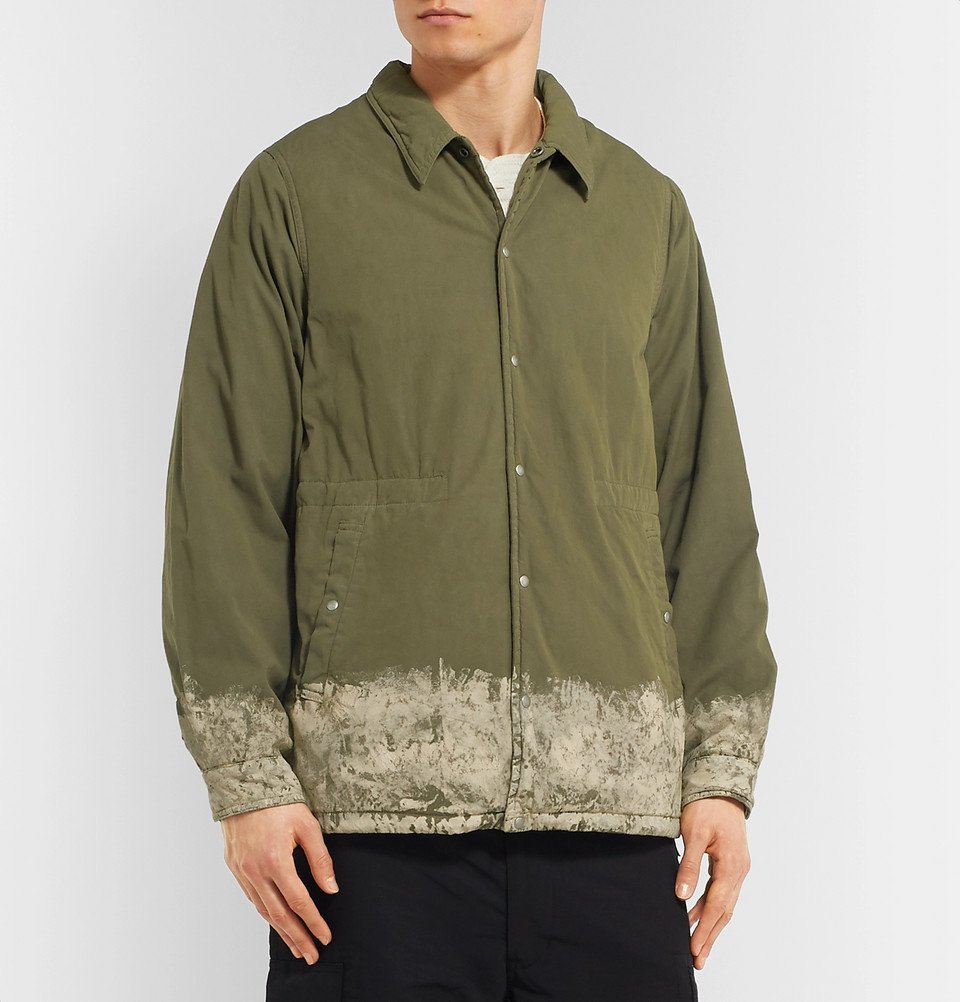 visvim - Painted Padded Cotton-Blend Jacket - Army green Visvim