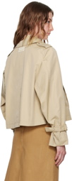 Kenzo Beige Kenzo Paris Short Trench Coat