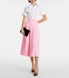 Erdem Floral-appliqué cotton shirt