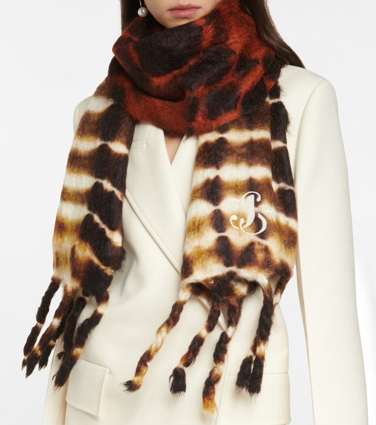 Jil Sander - Tie-dyed mohair wool-blend scarf Jil Sander