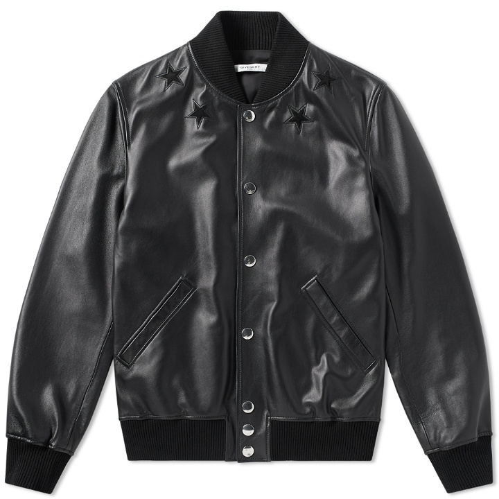 Photo: Givenchy Tonal Leather Varsity Jacket