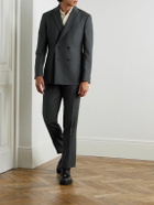 Mr P. - Straight-Leg Pleated Twill Suit Trousers - Gray