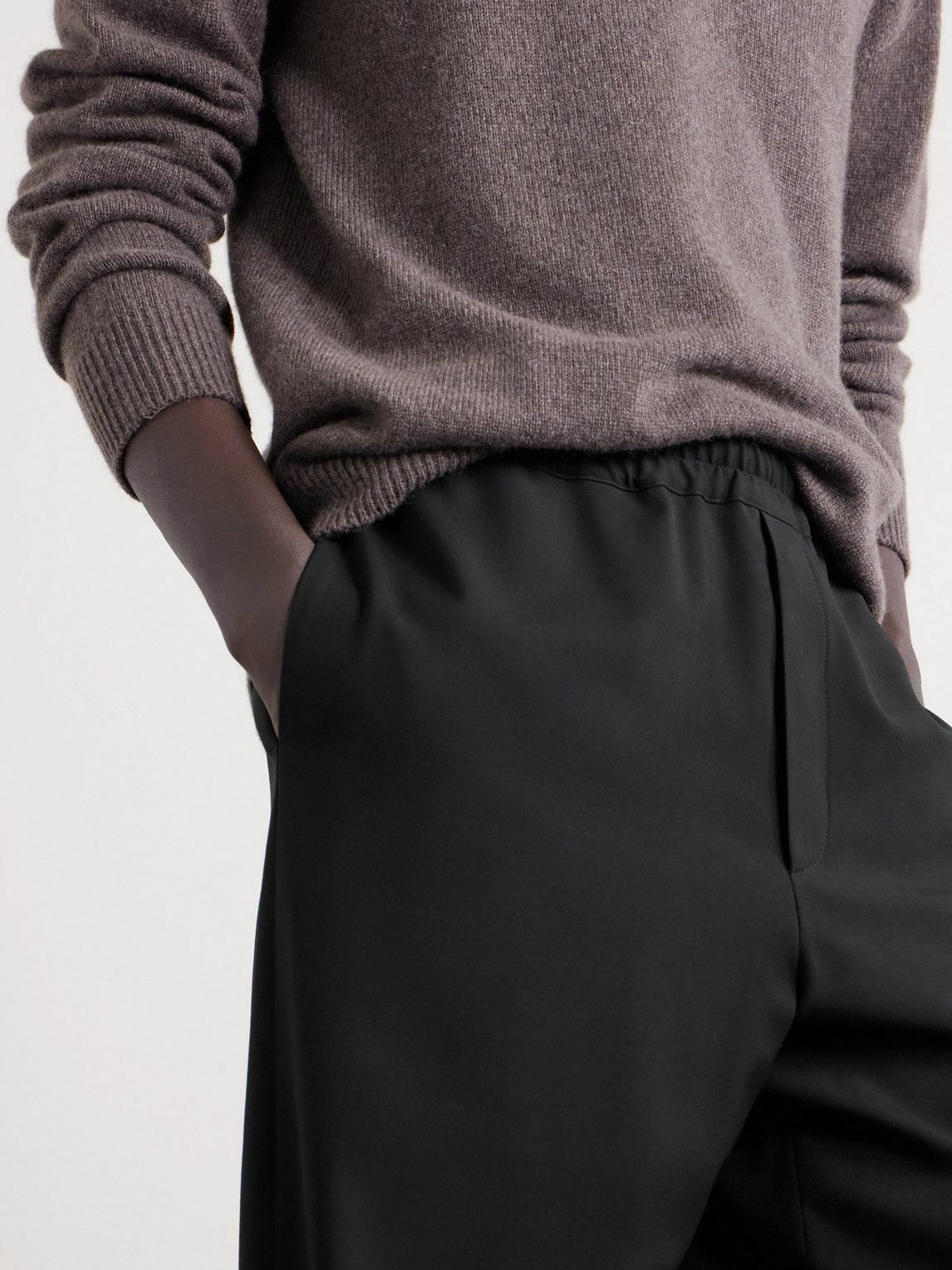 The Row - Ari Straight-Leg Wool Trousers - Black