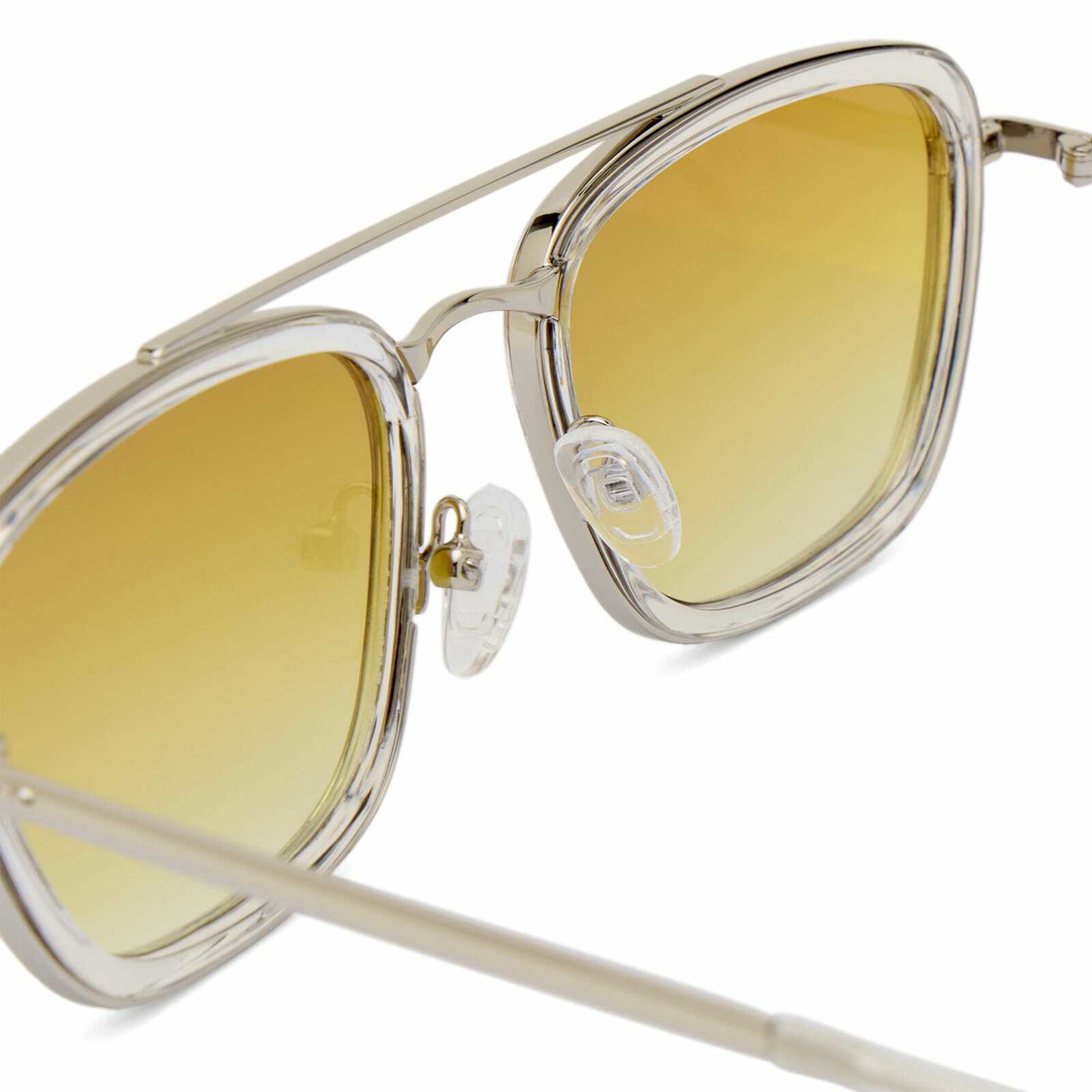 Le Specs Diametric Sunglasses in Silver/Crystal Clear 