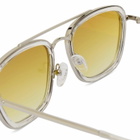 Le Specs Diametric Sunglasses in Silver/Crystal Clear 