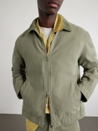 Mr P. - Corduroy-Trimmed Organic Cotton Coach Jacket - Green