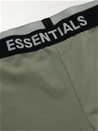 Fear of God Essentials - Logo-Detailed Stretch-Jersey Shorts - Gray