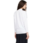 Jil Sander White Long Sleeves Mock Neck Boxy Fit T-shirt