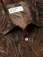 UNIVERSAL WORKS - Printed Textured-Cotton Shirt - Brown