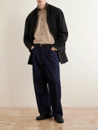 Purdey - Cutaway-Collar Wool and Cashmere-Blend Shirt - Neutrals