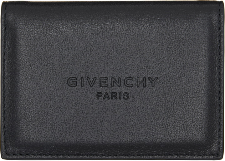 Photo: Givenchy Black Antigona Stamped Flap Card Holder