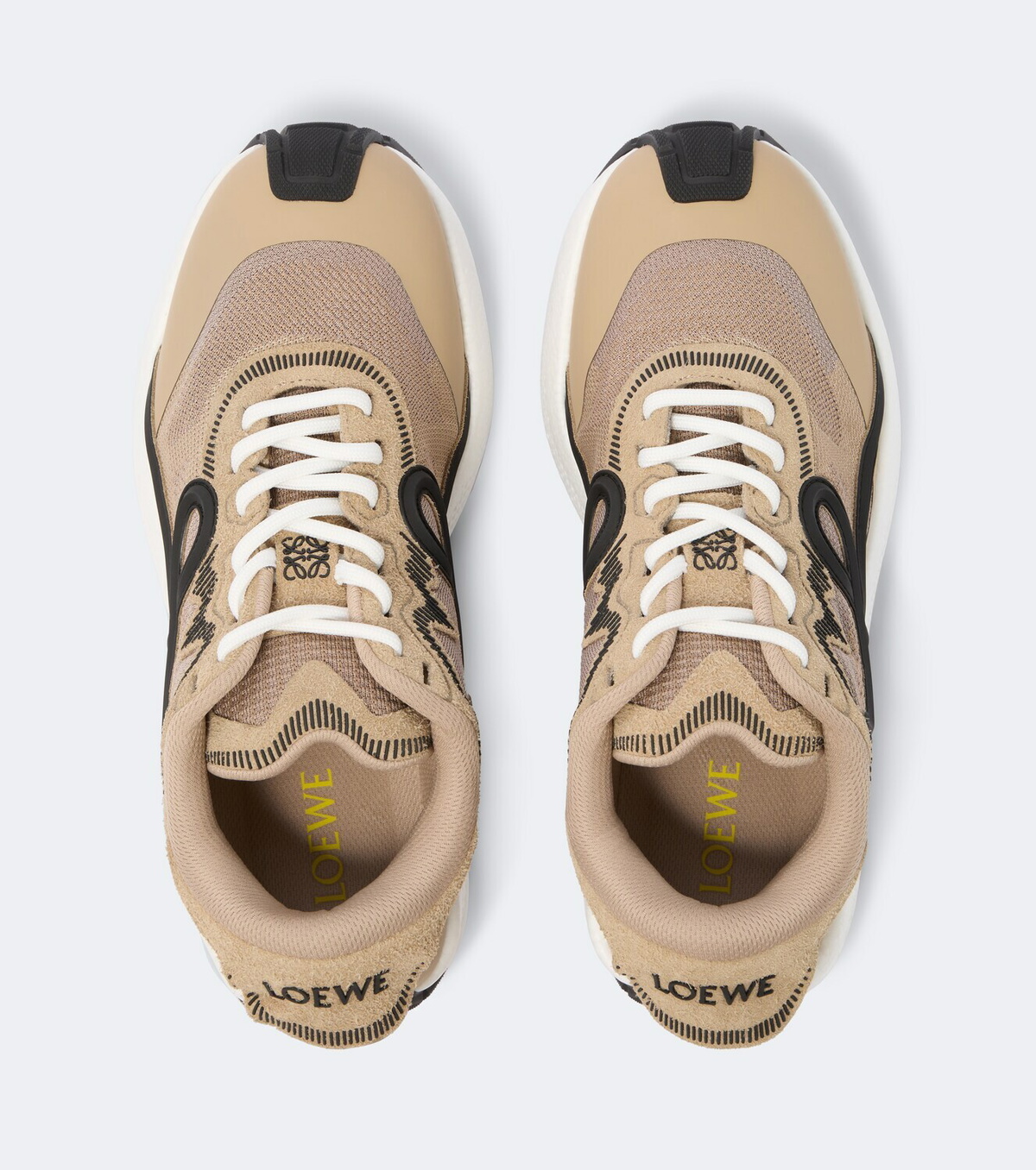 Loewe Pogo suede-trimmed sneakers