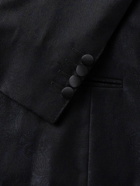 Canali - Satin-Trimmed Paisley-Jacquard Wool-Blend Tuxedo Jacket - Blue