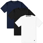 F.C. Real Bristol Men's FC Real Bristol 3 Pack T-Shirt in Black/Navy And White