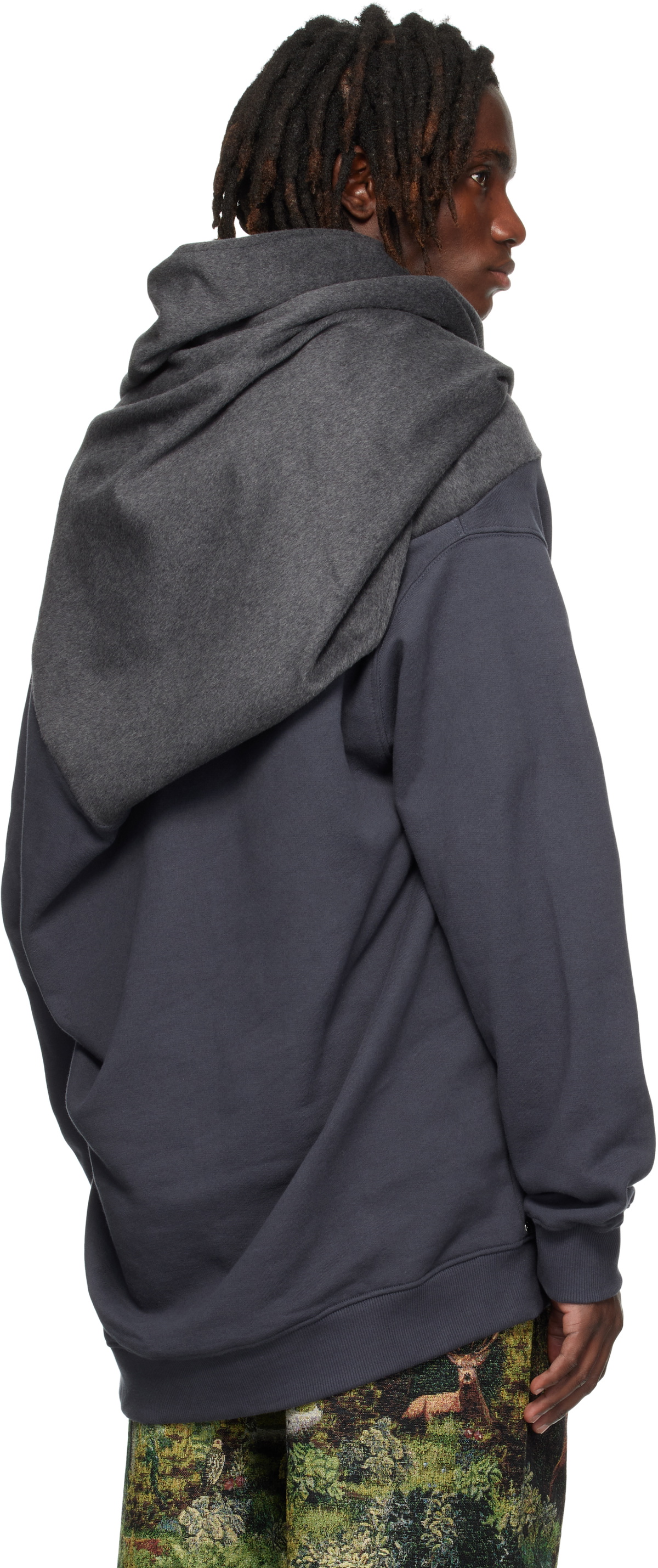Bless SSENSE Exclusive Gray Loopsweater Hoodie