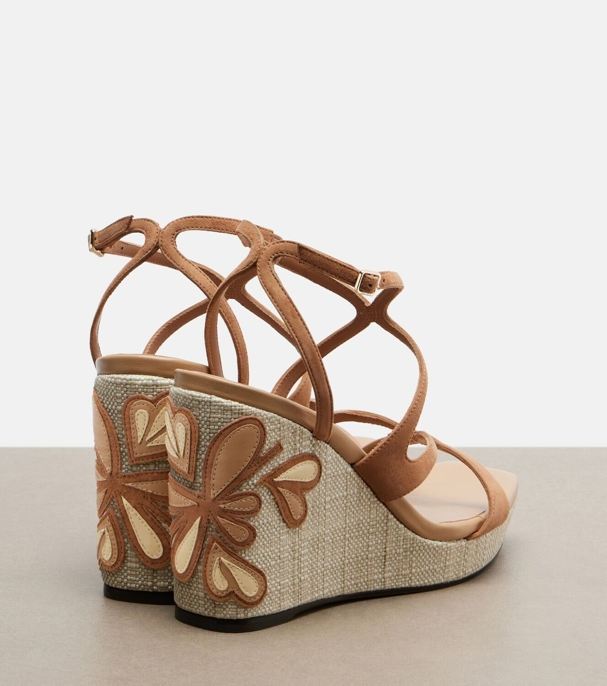 Jimmy Choo Ayla leather espadrille wedges
