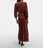 Velvet Felicity velvet midi skirt