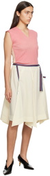 132 5. ISSEY MIYAKE Off-White Zoetrope Midi Skirt