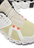ON Cloud 5 Push Panelled Mesh-knit Sneakers Cream
