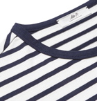 Mr P. - Striped Cotton-Jersey T-Shirt - Men - Navy