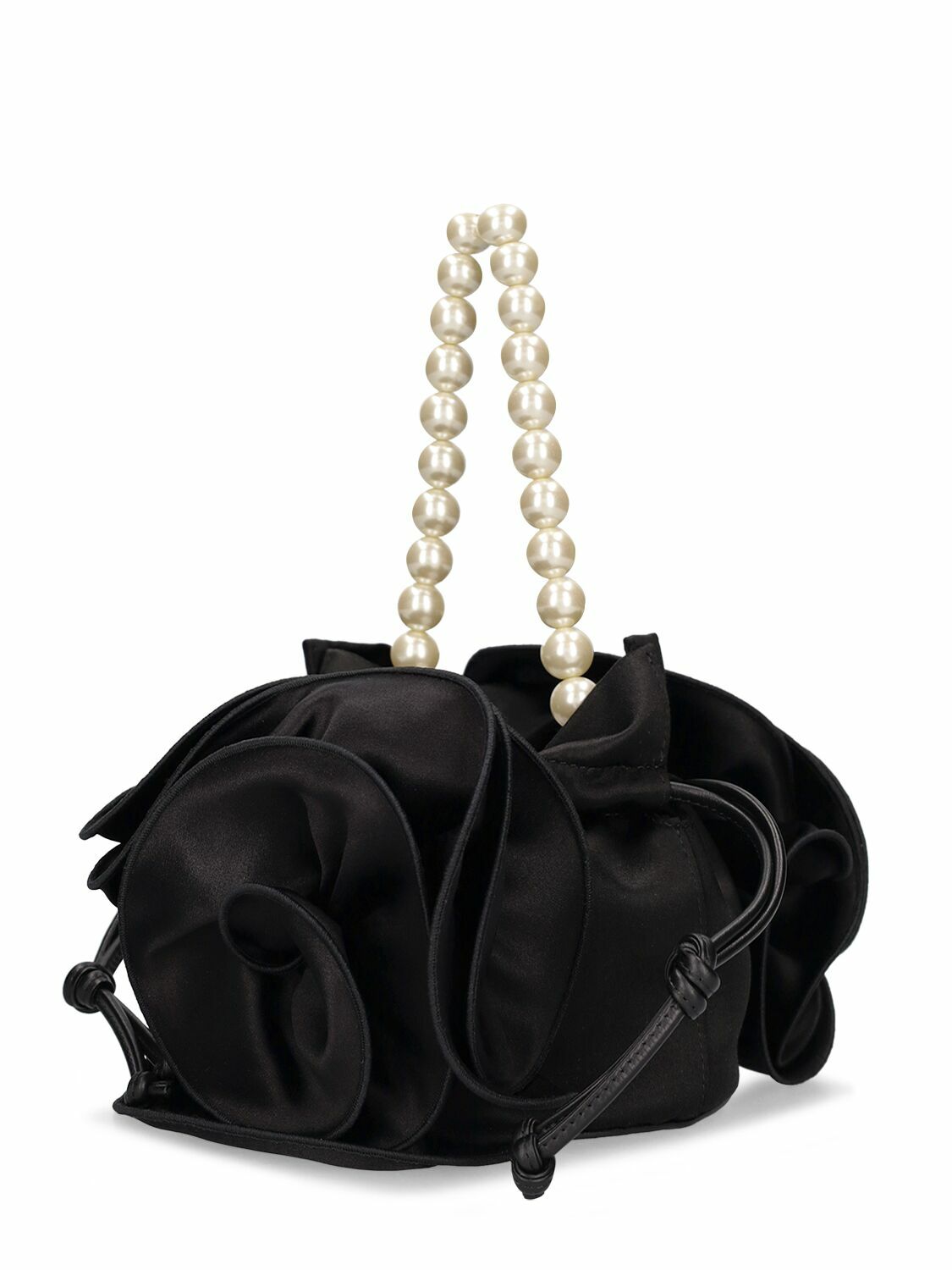 MAGDA BUTRYM - Magda Satin & Leather Top Handle Bag Magda Butrym
